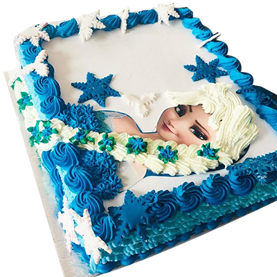 "Designer Elsa Semi Fondant Cake -2 Kg (Cake Magic) - Click here to View more details about this Product
